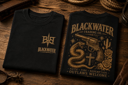 Blackwater Outlaw Vintage Western Biker T-Shirt