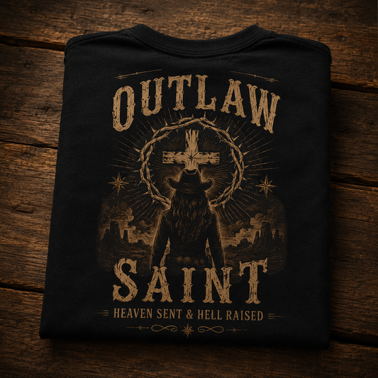 Outlaw Saint | Heaven Sent & Hell Raised Tee